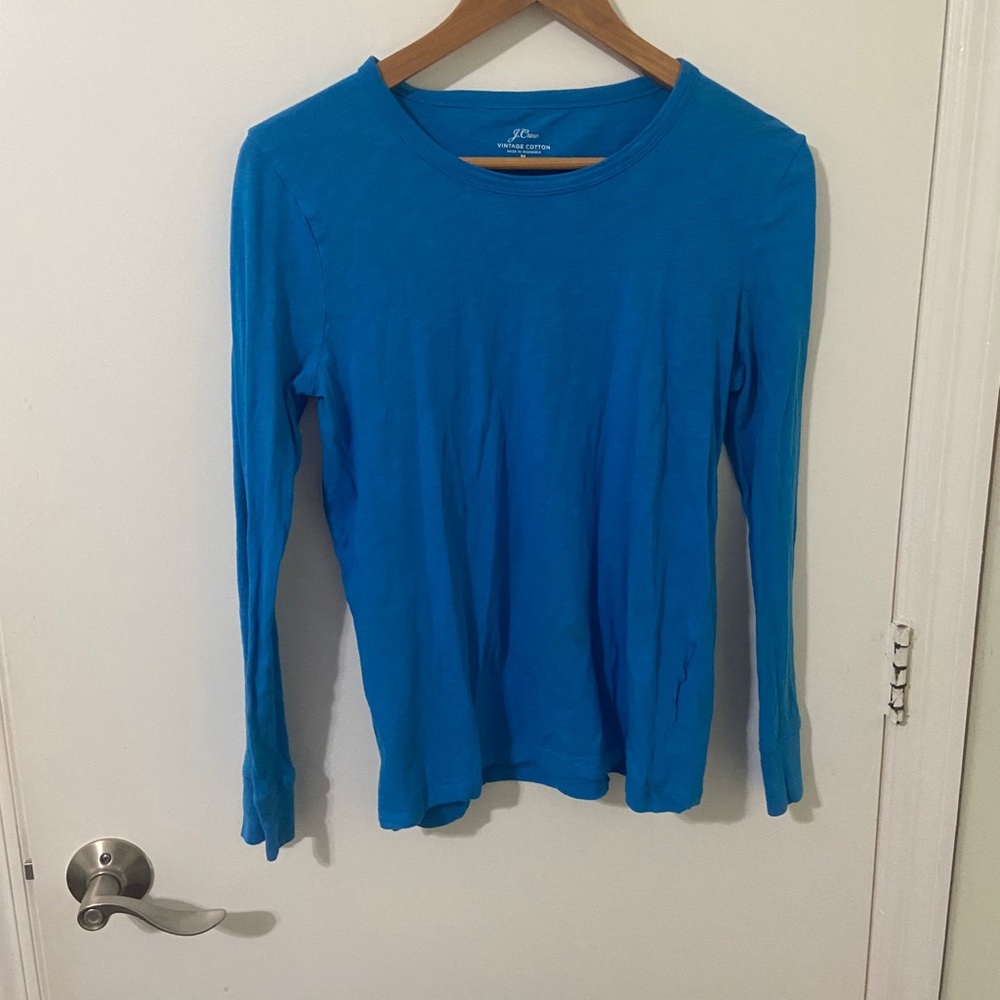 J. Crew | Women’s Blue Cotton Long Sleeve Shirt | Size Medium
